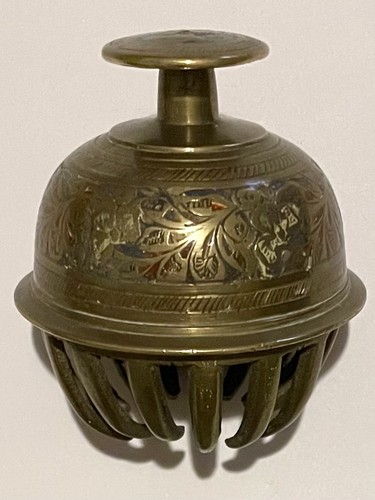 Vintage indian engraved brass - engraved,