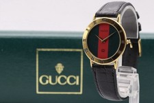 [Exc+5 w/Box] Vintage GUCCI 3000M Sherry Line Gold Dial Quartz Men’s Watch...