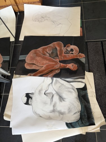 Life drawings charcoal - 20+,