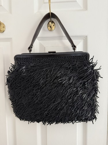 Marni black patent fringe - marni,
