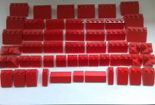 Lego roof slopes bricks red - lego,