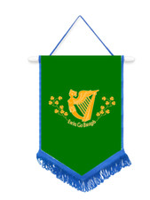 Erin Go Bragh Car / Wall Pennant With Colour Border Great Souvenirs