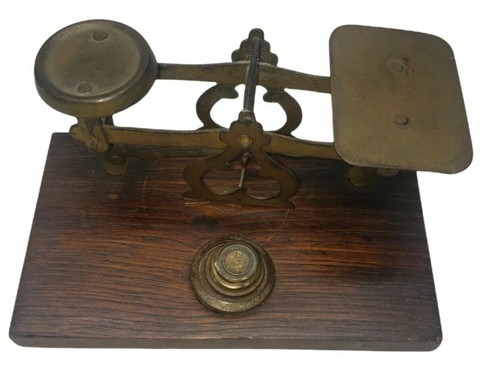 Vintage brass postal letter - brass,
