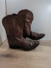 Tony Lama Cowboy Boots Size 7.5 UK Brown Leather Great Wear