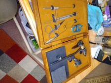 FLY FISHING - FLY TYING TOOLS IN A STRONG WOOD BOX - BEAUTIFUL KIT