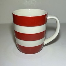 T Green Cornishware Tea Coffee Mug Cornish Red  White 12oz Cup 