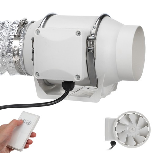 100mm inline extractor fan - inline,