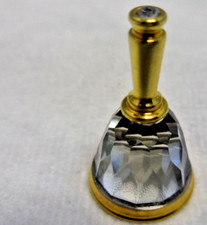 SWAROVSKI CRYSTAL MEMORIES – MINI DINNER BELL WITH GOLD TRIM