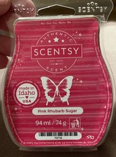 Scentsy Pink Rhubarb Sugar Wax Bar