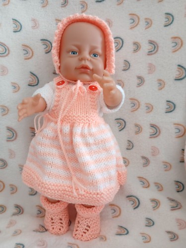 Hand knitted doll - hand, clothes