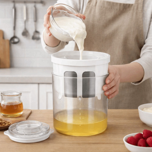 Fine mesh yogurt strainer with - fine,