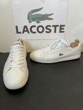 Lacoste White Leather Sneaker Shoes Size UK 10 EU 44.5 *