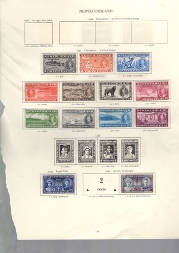 Newfoundland 1937 long set - newfoundland,