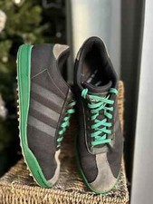 Vintage Adidas Originals Mens Trainers in Black & Green UK 11