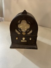 Vintage Old Fashioned Radio Shaped Plastic COASTER SET - 6 Pieces Hong Kong