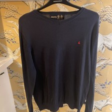 MUSTO  V neck blue jumper size