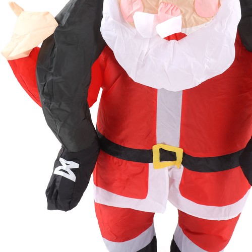 Funny father christmas riding - father,
