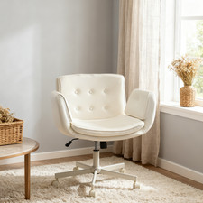 Height Adjustable Office Chair Desk Chair Button-Tufted Lounge Side Chair Stool