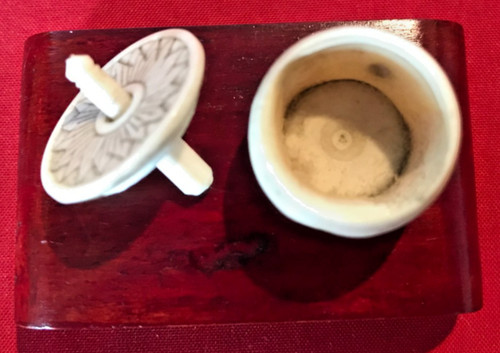 Antique bone thread barrel - thread,
