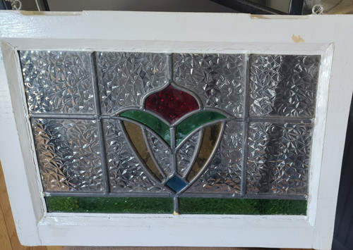Antique leaded stained glass - antique,