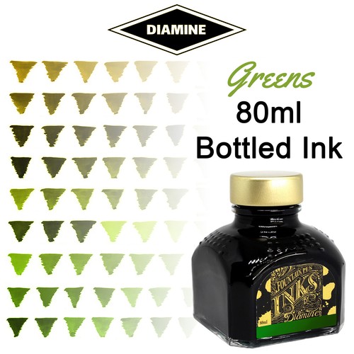 Diamine 80ml green ink - ink, for