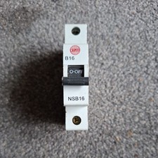 Wylex NSB range B type MCB  NSB16  - Red Clip