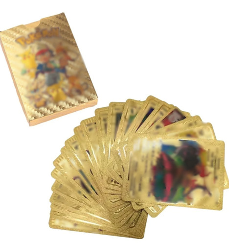 55pcs pokemon card foil gold - card,