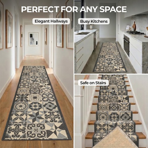 Grey stair runner hallway - stair,