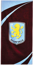 Aston Villa Beach Towel – Official Licensed 100% Cotton – Large 140 X 70 Cm (55 
