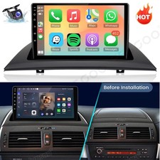 9" Car Stereo Apple CarPlay For BMW X3 E83 2004-12 Android 14 Radio GPS WiFi+CAM