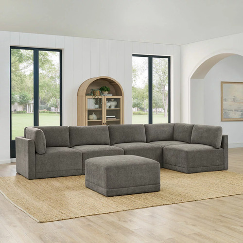 Modular sofa piece grey - modular,