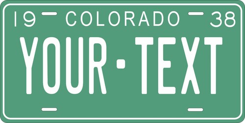 Colorado 1938 license plate - license,