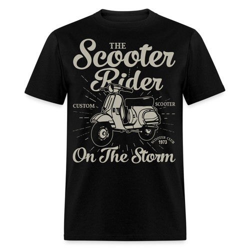 Scooter rider the storm - on,