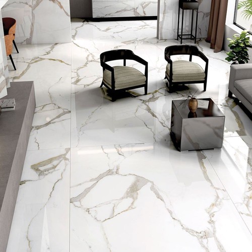 Roman white marble polished - white,