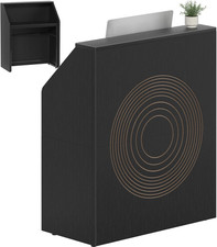 Small Black Reception Desk