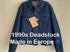 Vtg Deadstock 90s Levi’s Trucker Denim Jeans Jacket Type 1 2 501 Big E selvedge
