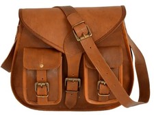 Women's Goat Leather Vintage Brown Travel Genuine Shoulder Bag