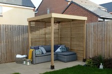 Forest 1.97m x 1.97m Wooden Pergola Kit Modular Side Panels Free Delivery