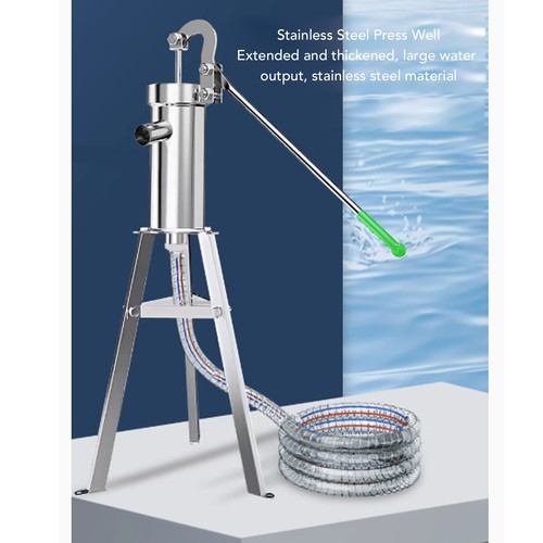 Manual well pump with - manual, stand