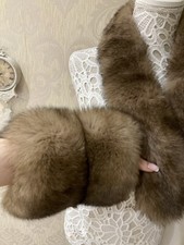 Beautiful Arctic fox fur collar and cuffs Is The Colour “sable” Brown