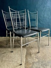 Vintage retro mid century French 'Supermatic' bistro chairs 