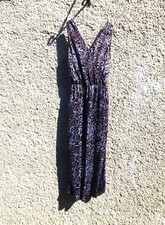 Size 16 Sleeveless Blue Abstract Animal Print Wide Leg Jumpsuit. George ASDA