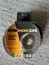 Workzone Spiral Pipe Wrap Hot Cold Pipe Duct Insulation Bubble 50mm x 7.5m