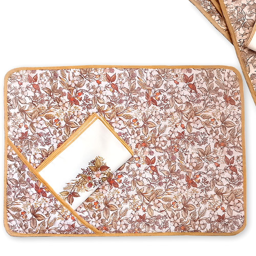 Vintage quilted placemat - vintage,