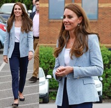 ZARA BLUE WHITE HOUNDSTOOTH