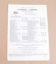 Bus Coach Timetable Sheet