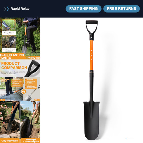 Heavy duty drain spade - 45",
