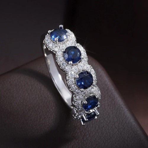 Blue cubic zirconia ring for - zirconia,