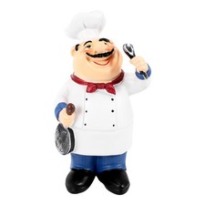 Retro Chef Model Ornaments Resin Crafts  Chef Figurines Home Kitchen9974