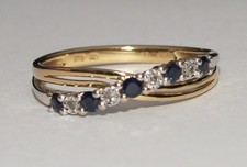 9ct yellow gold sapphire and - 9ct,